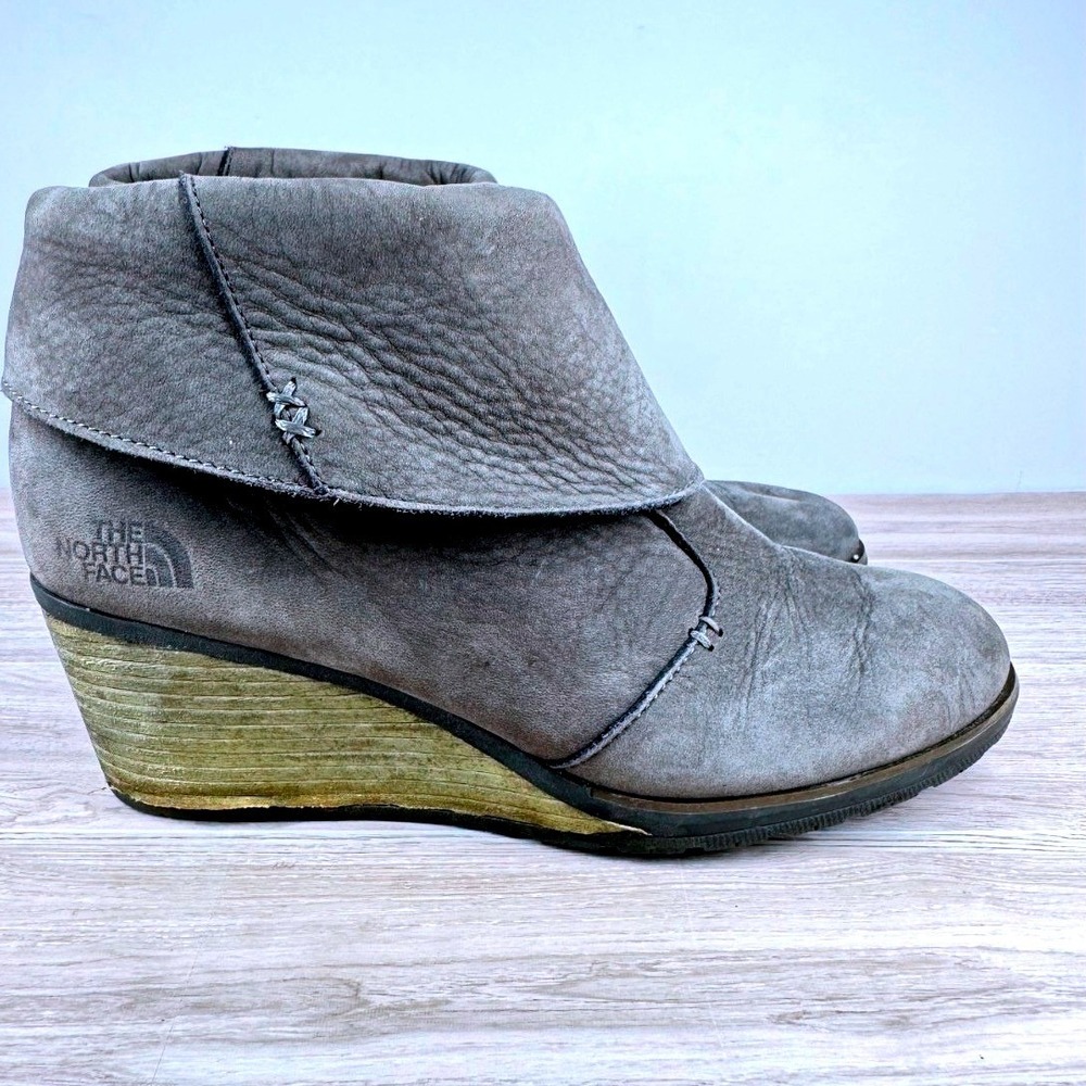 The North Face‎ Bridgeton Gray Waterproof Wedge Ankle Boots Women's 7.5